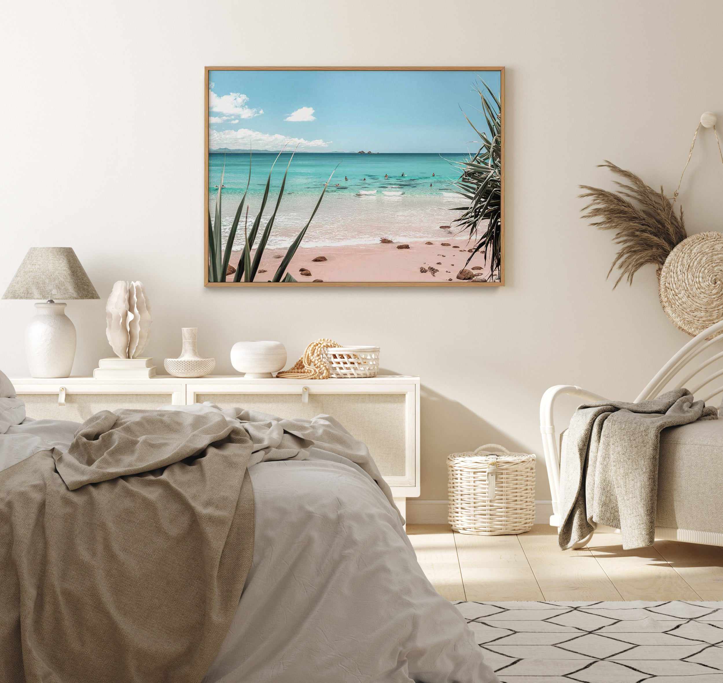 Surfing Bliss | Framed Canvas Art Print