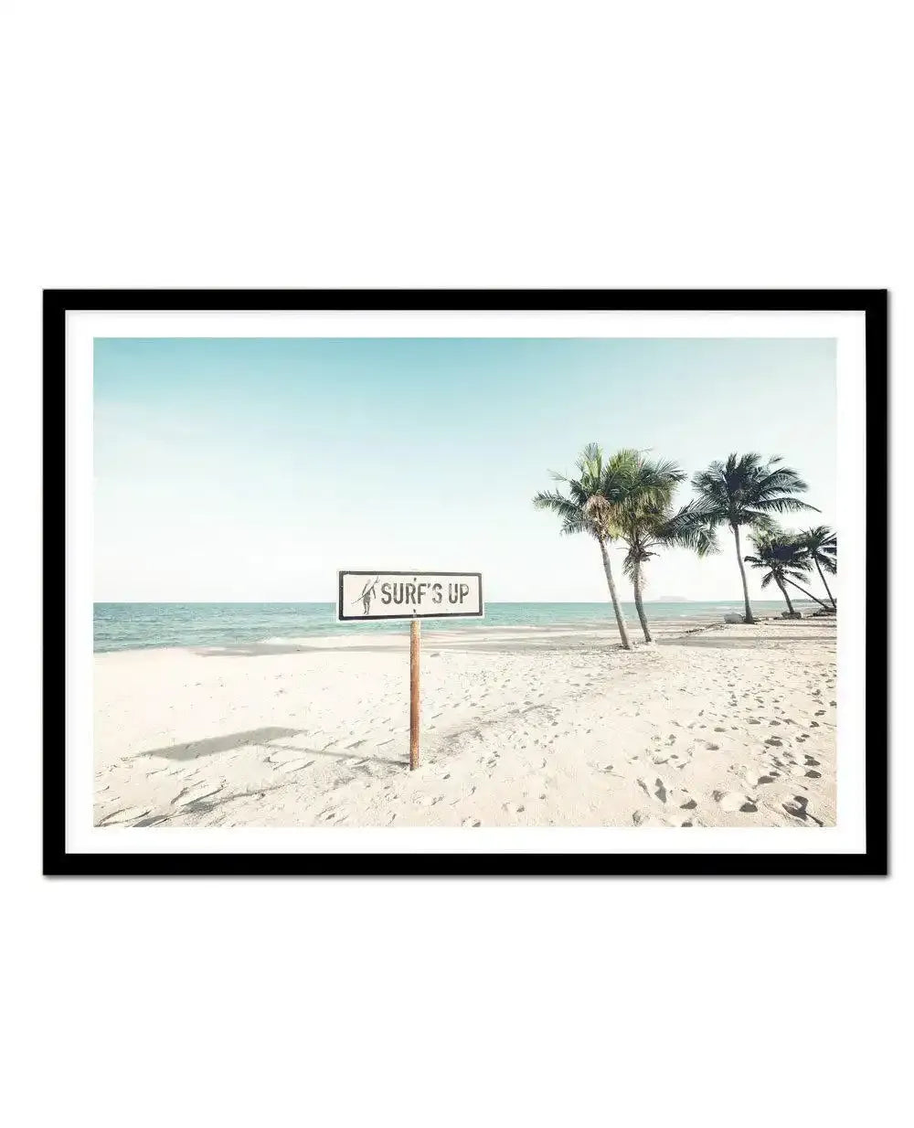 Surfs Up Art Print-PRINT-Olive et Oriel-Olive et Oriel-A4 | 8.3" x 11.7" | 21 x 29.7cm-Black-With White Border-Buy-Australian-Art-Prints-Online-with-Olive-et-Oriel-Your-Artwork-Specialists-Austrailia-Decorate-With-Coastal-Photo-Wall-Art-Prints-From-Our-Beach-House-Artwork-Collection-Fine-Poster-and-Framed-Artwork