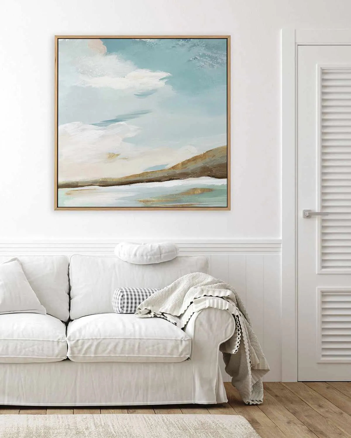 Surrounded by the Blue | Framed Canvas Art Print from Olive et Oriel where you can shop wallpaper and artworks online