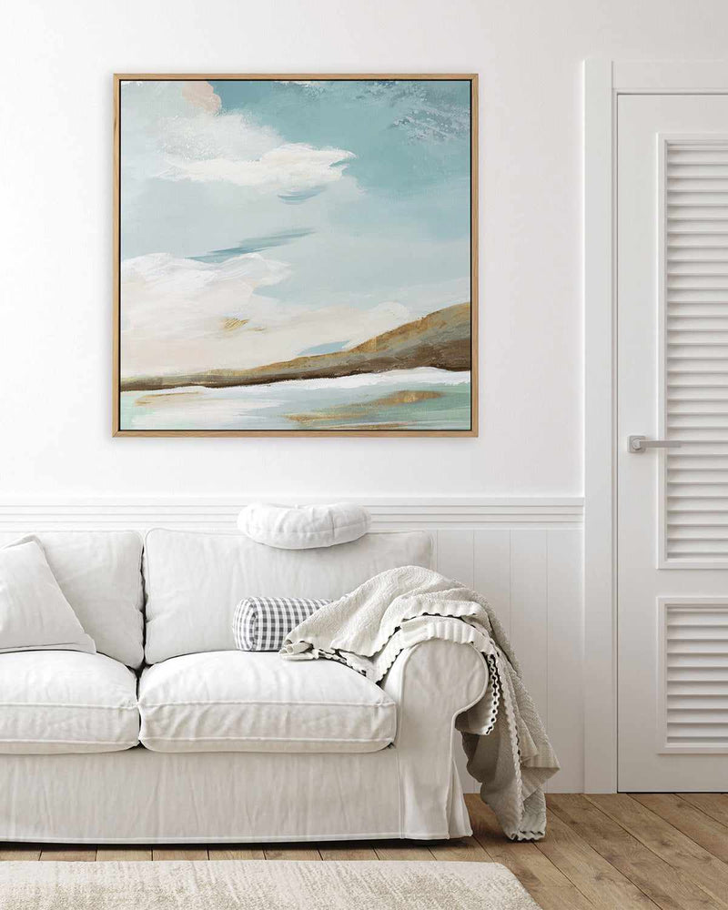 Surrounded by the Blue | Framed Canvas Art Print