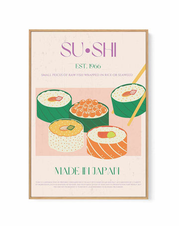 Sushi By Nazma Khokbar | Framed Canvas Art Print from Olive et Oriel where you can shop wallpaper and artworks online