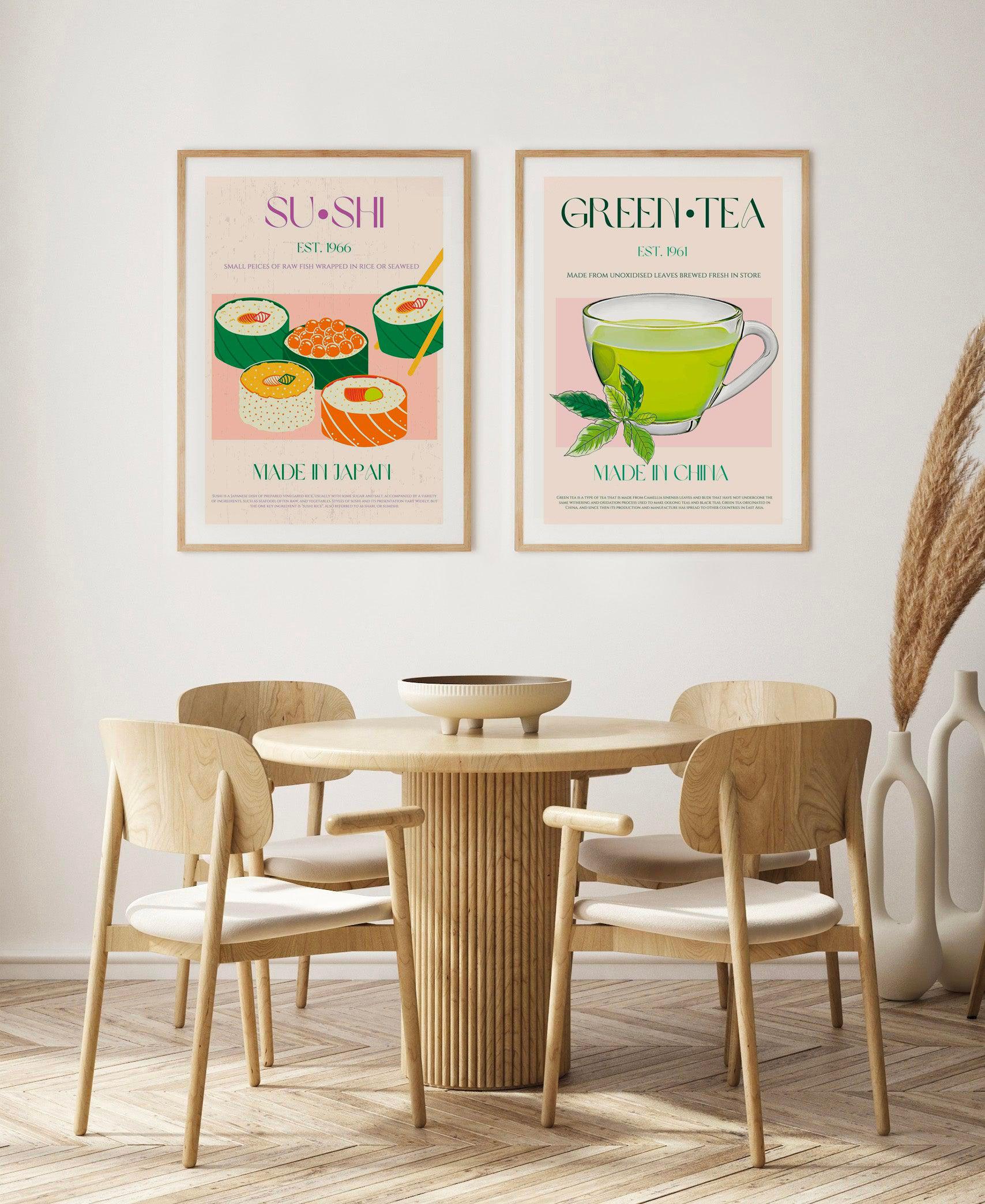 Green Tea By Nazma Khokbar | Art Print from Olive et Oriel where you can shop wallpaper and artworks online