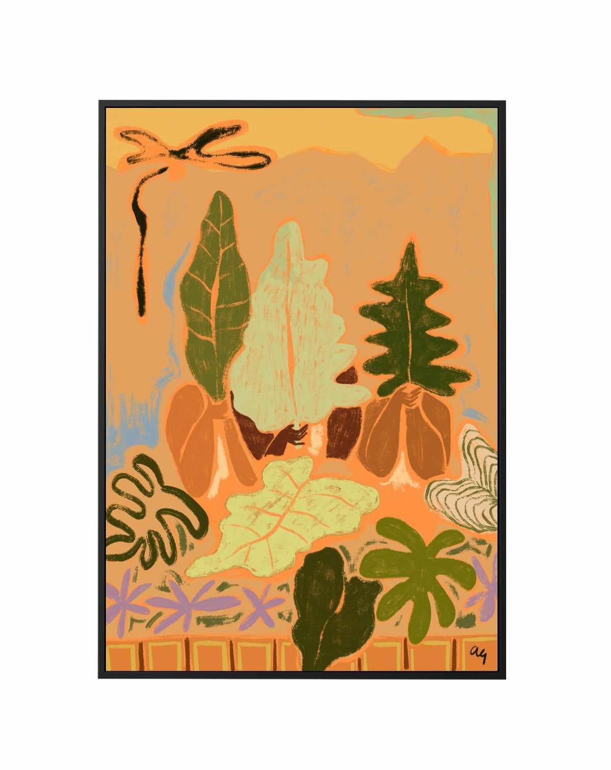 Sway In The Breeze by Arty Guava | Framed Canvas Art Print from Olive et Oriel where you can shop wallpaper and artworks online