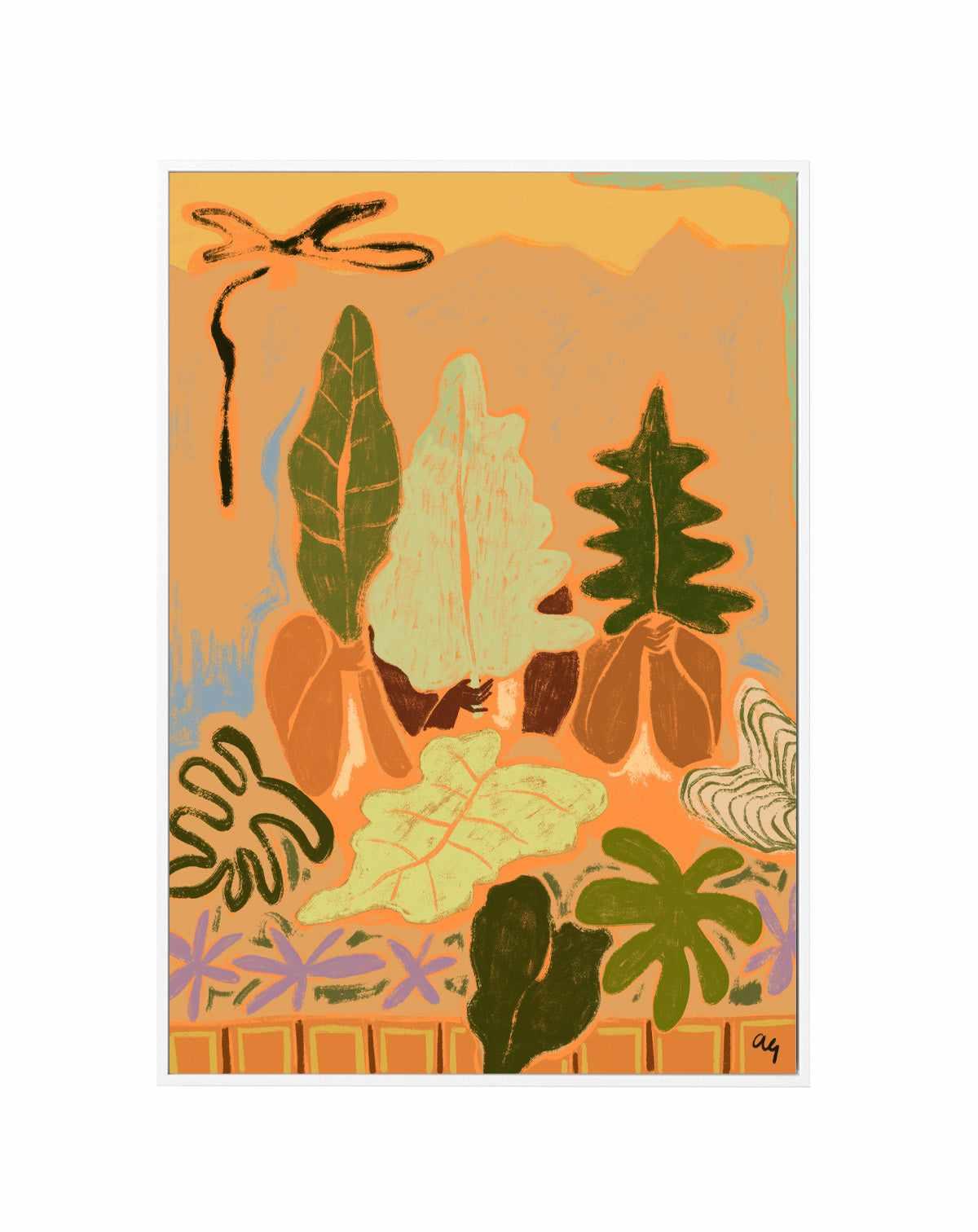 Sway In The Breeze by Arty Guava | Framed Canvas Art Print from Olive et Oriel where you can shop wallpaper and artworks online