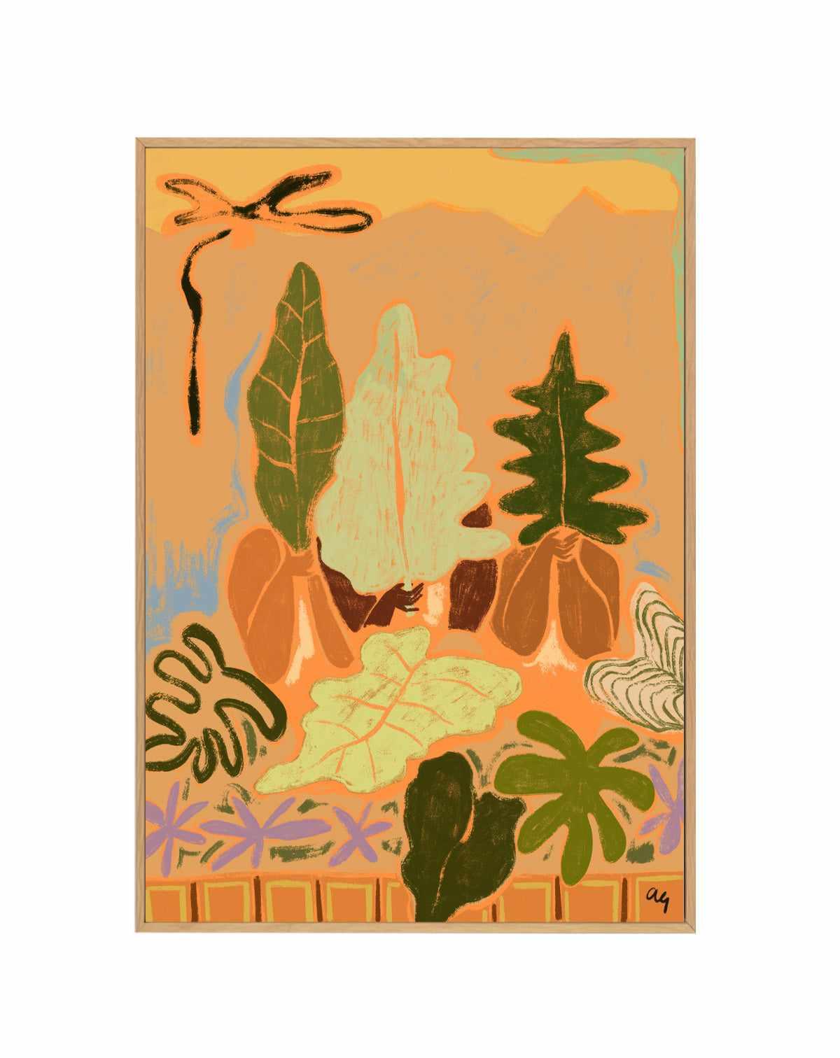 Sway In The Breeze by Arty Guava | Framed Canvas Art Print from Olive et Oriel where you can shop wallpaper and artworks online