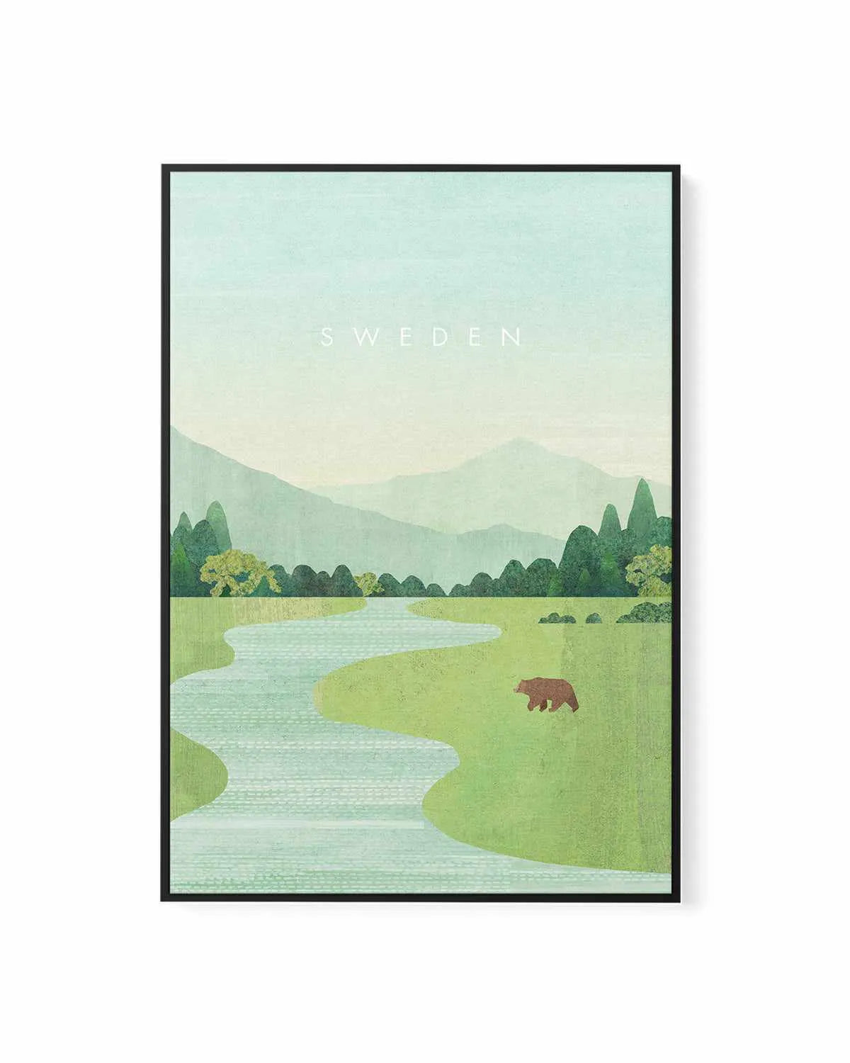 Sweden by Henry Rivers | Framed Canvas Art Print from Olive et Oriel where you can shop wallpaper and artworks online
