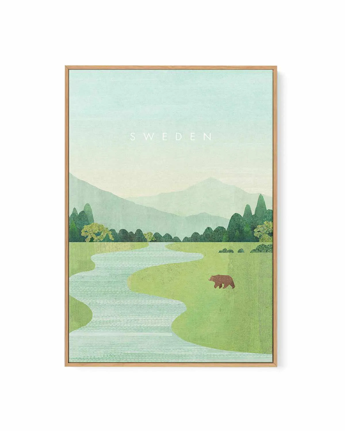 Sweden by Henry Rivers | Framed Canvas Art Print from Olive et Oriel where you can shop wallpaper and artworks online