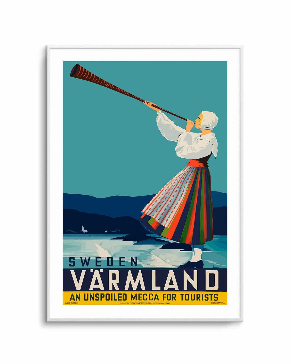 Sweden Varmland Vintage Poster Art Print from Olive et Oriel where you can shop wallpaper and artworks online