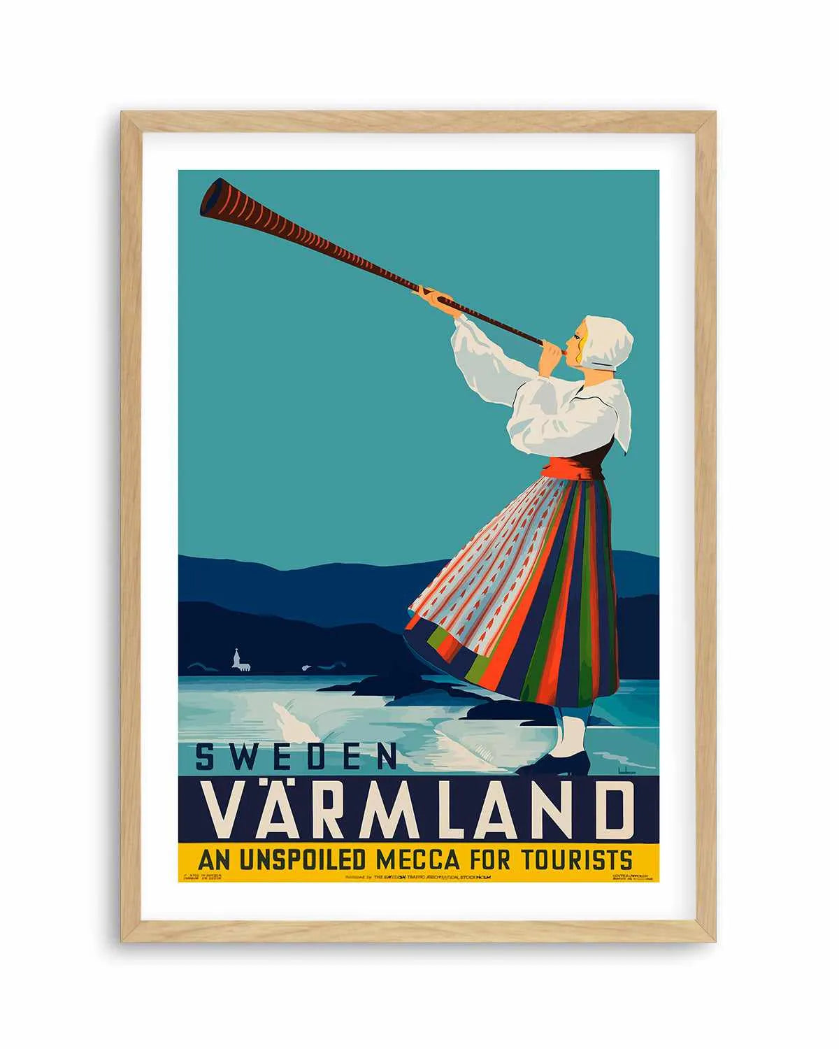 Sweden Varmland Vintage Poster Art Print from Olive et Oriel where you can shop wallpaper and artworks online
