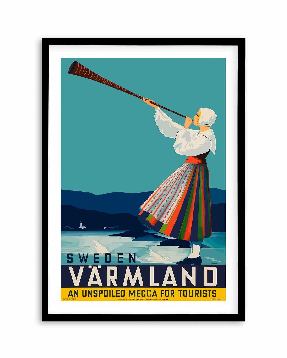 Sweden Varmland Vintage Poster Art Print from Olive et Oriel where you can shop wallpaper and artworks online