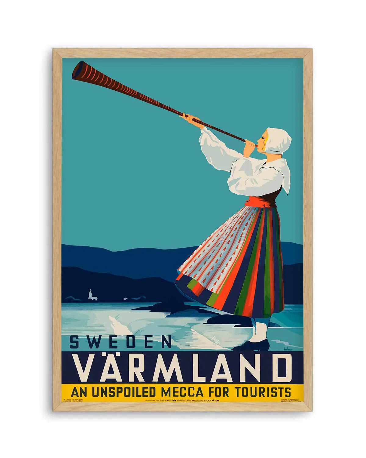 Sweden Varmland Vintage Poster Art Print from Olive et Oriel where you can shop wallpaper and artworks online