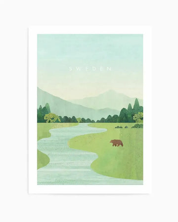 Sweden by Henry Rivers Art Print from Olive et Oriel where you can shop wallpaper and artworks online