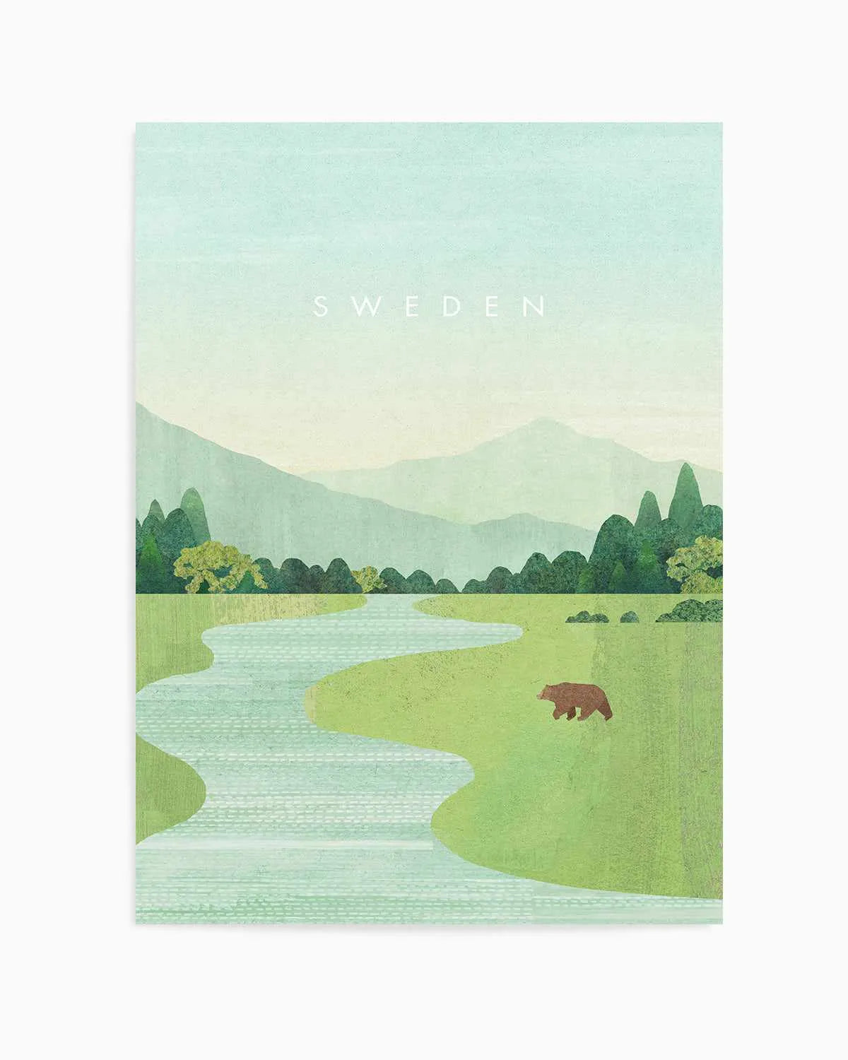 Sweden by Henry Rivers Art Print from Olive et Oriel where you can shop wallpaper and artworks online