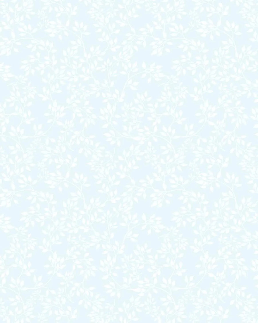 Sweet Leaves In Soft Blue Wallpaper-Wallpaper-Buy Kids Removable Wallpaper Online Our Custom Made Children√¢‚Ç¨‚Ñ¢s Wallpapers Are A Fun Way To Decorate And Enhance Boys Bedroom Decor And Girls Bedrooms They Are An Amazing Addition To Your Kids Bedroom Walls Our Collection of Kids Wallpaper Is Sure To Transform Your Kids Rooms Interior Style From Pink Wallpaper To Dinosaur Wallpaper Even Marble Wallpapers For Teen Boys Shop Peel And Stick Wallpaper Online Today With Olive et Oriel