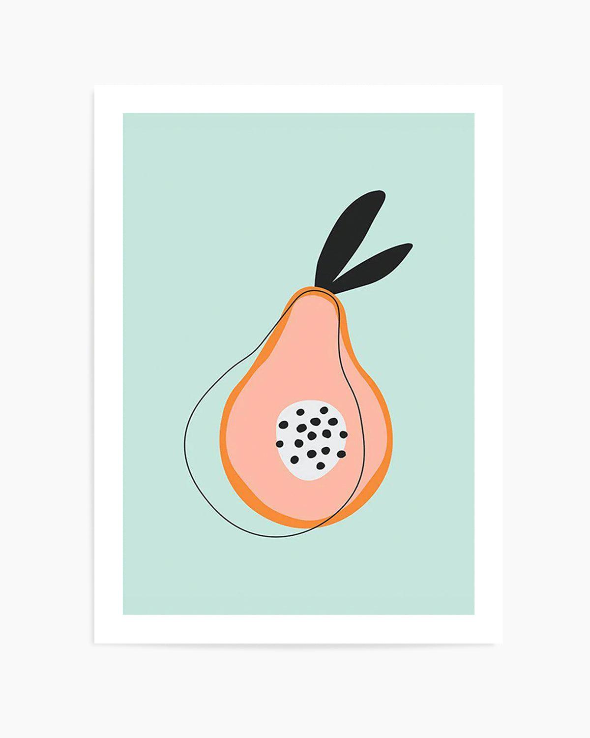 Sweet Little Pear Art Print