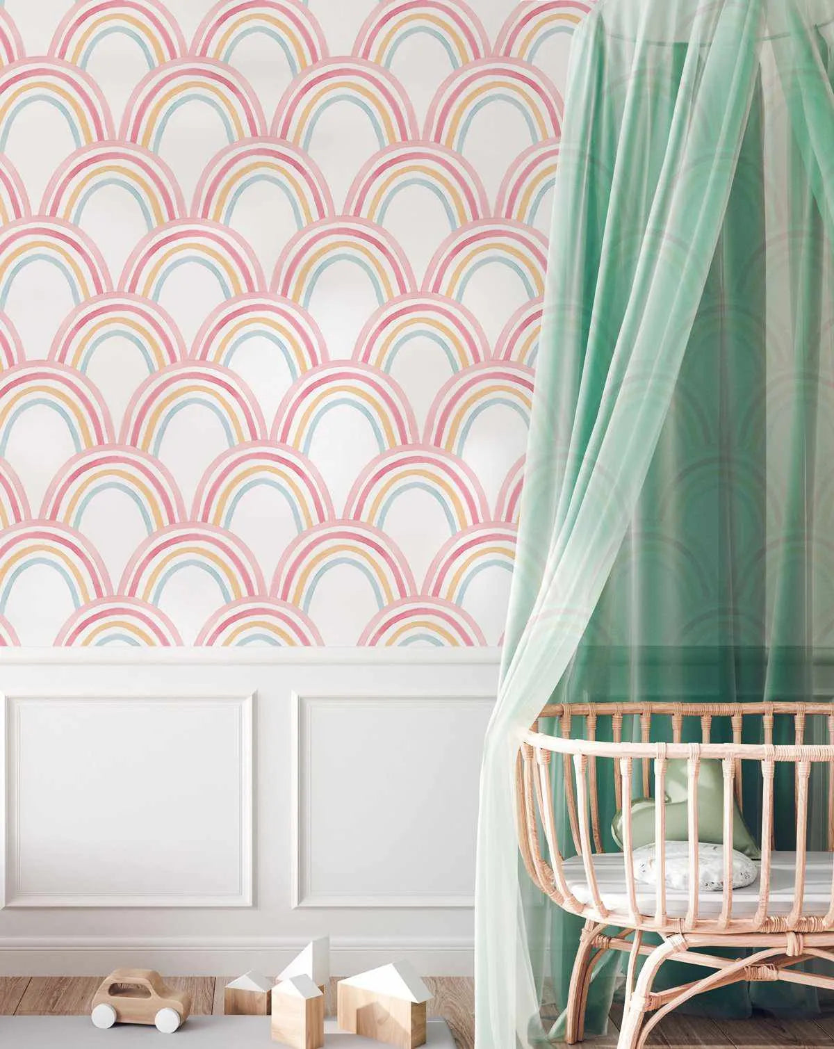 Sweet Rainbows Wallpaper-Wallpaper-Buy Kids Removable Wallpaper Online Our Custom Made Children√¢‚Ç¨‚Ñ¢s Wallpapers Are A Fun Way To Decorate And Enhance Boys Bedroom Decor And Girls Bedrooms They Are An Amazing Addition To Your Kids Bedroom Walls Our Collection of Kids Wallpaper Is Sure To Transform Your Kids Rooms Interior Style From Pink Wallpaper To Dinosaur Wallpaper Even Marble Wallpapers For Teen Boys Shop Peel And Stick Wallpaper Online Today With Olive et Oriel