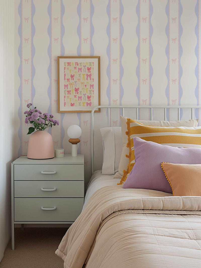 Preppy Bows | Art Print from Olive et Oriel where you can shop wallpaper and artworks online