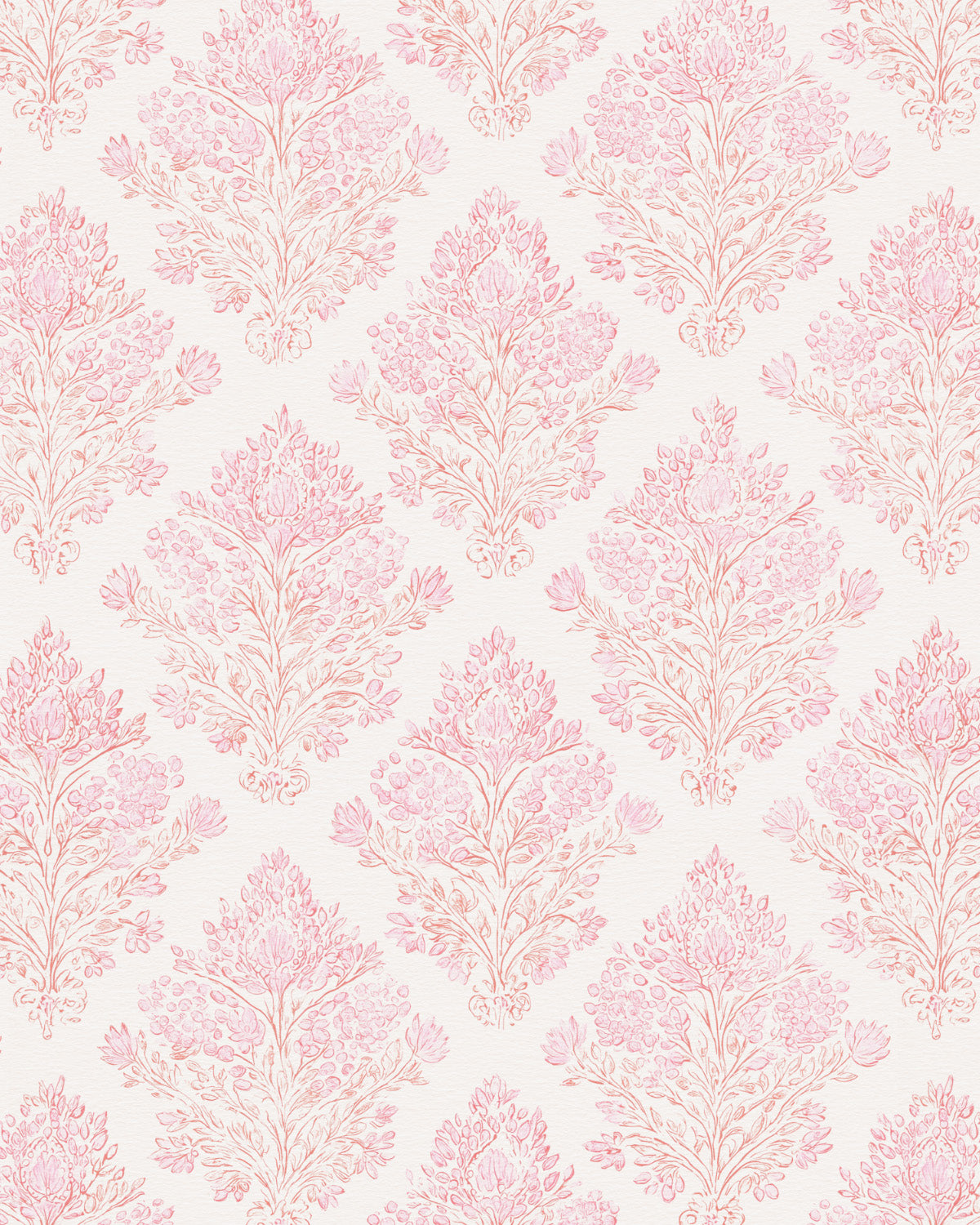 Sweet Château in Pink Wallpaper from Olive et Oriel where you can shop wallpaper and artworks online