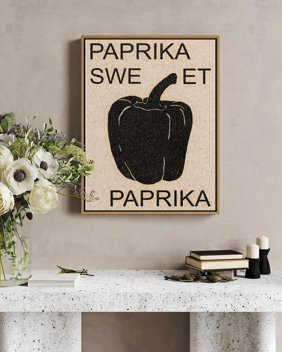 Sweet Paprika by David Schmitt | Framed Canvas Art Print from Olive et Oriel where you can shop wallpaper and artworks online