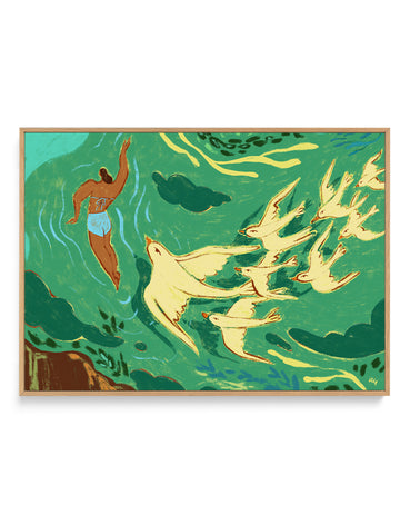 Swept Away by Arty Guava | Framed Canvas Wall Art