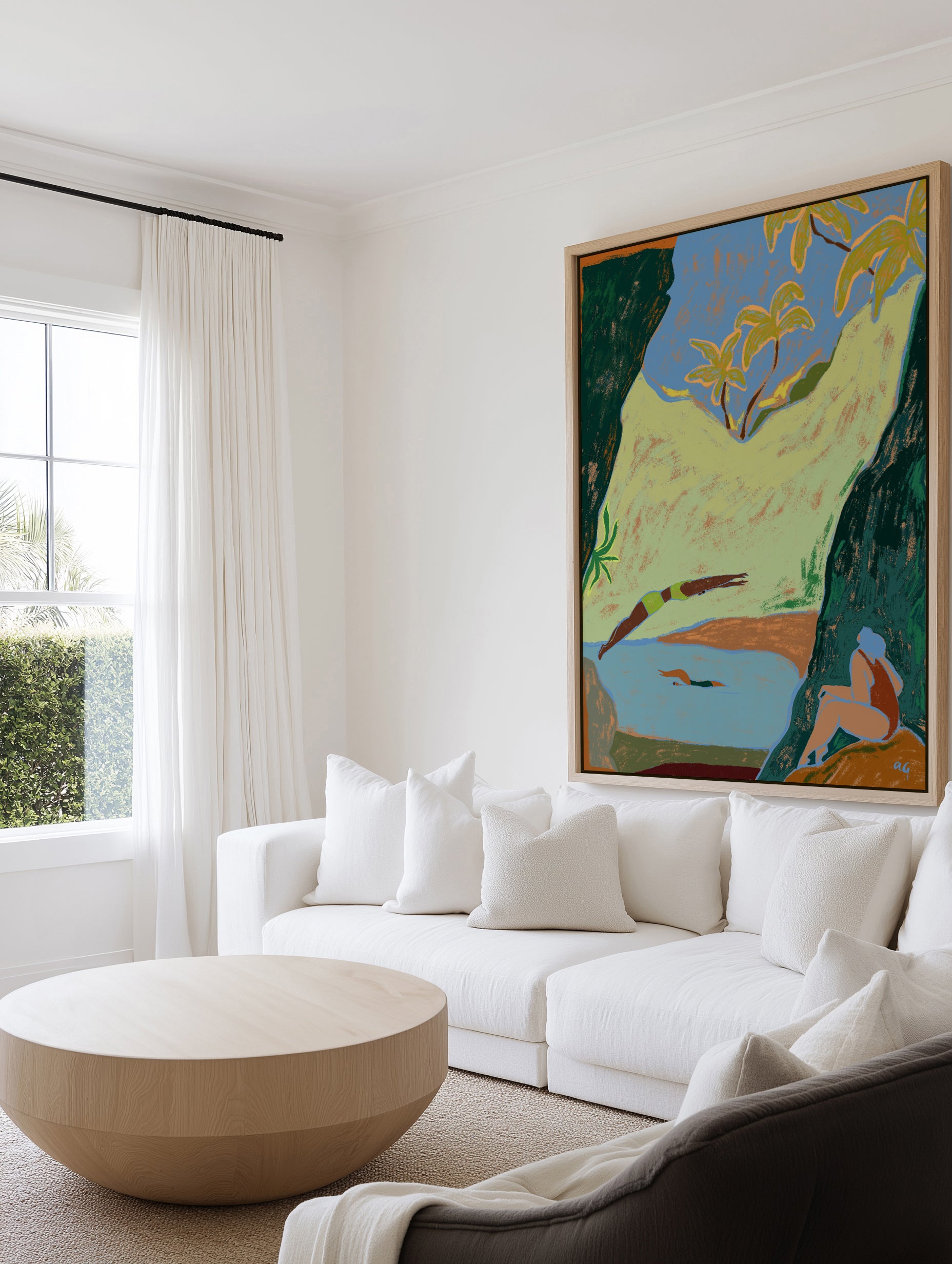 Take The Leap by Arty Guava | Framed Canvas Art Print