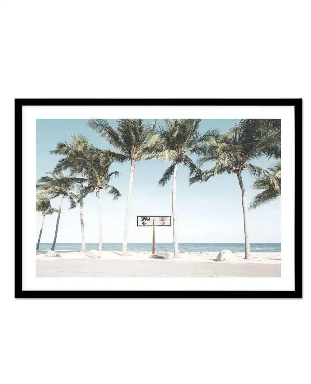 Swim or Surf Art Print-PRINT-Olive et Oriel-Olive et Oriel-A4 | 8.3" x 11.7" | 21 x 29.7cm-Black-With White Border-Buy-Australian-Art-Prints-Online-with-Olive-et-Oriel-Your-Artwork-Specialists-Austrailia-Decorate-With-Coastal-Photo-Wall-Art-Prints-From-Our-Beach-House-Artwork-Collection-Fine-Poster-and-Framed-Artwork