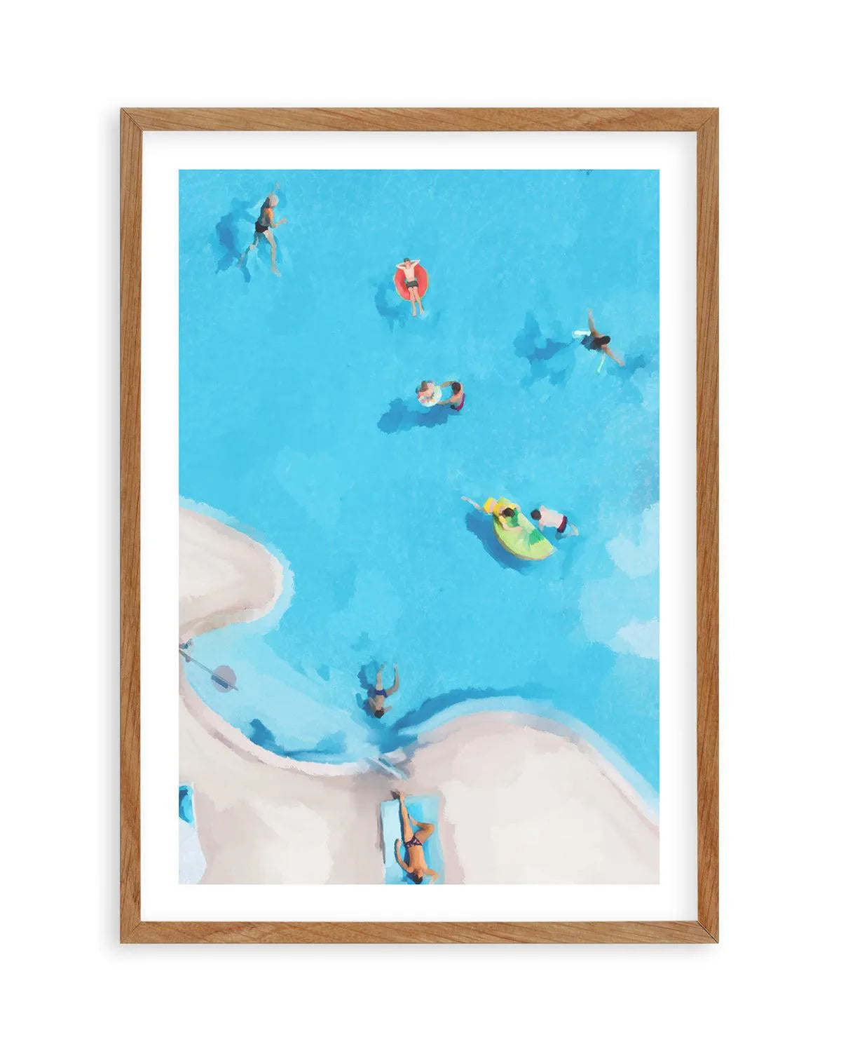 Swim Up II Art Print-PRINT-Olive et Oriel-Jess Mckinnon-50x70 cm | 19.6" x 27.5"-Walnut-With White Border-Buy-Australian-Art-Prints-Online-with-Olive-et-Oriel-Your-Artwork-Specialists-Austrailia-Decorate-With-Coastal-Photo-Wall-Art-Prints-From-Our-Beach-House-Artwork-Collection-Fine-Poster-and-Framed-Artwork