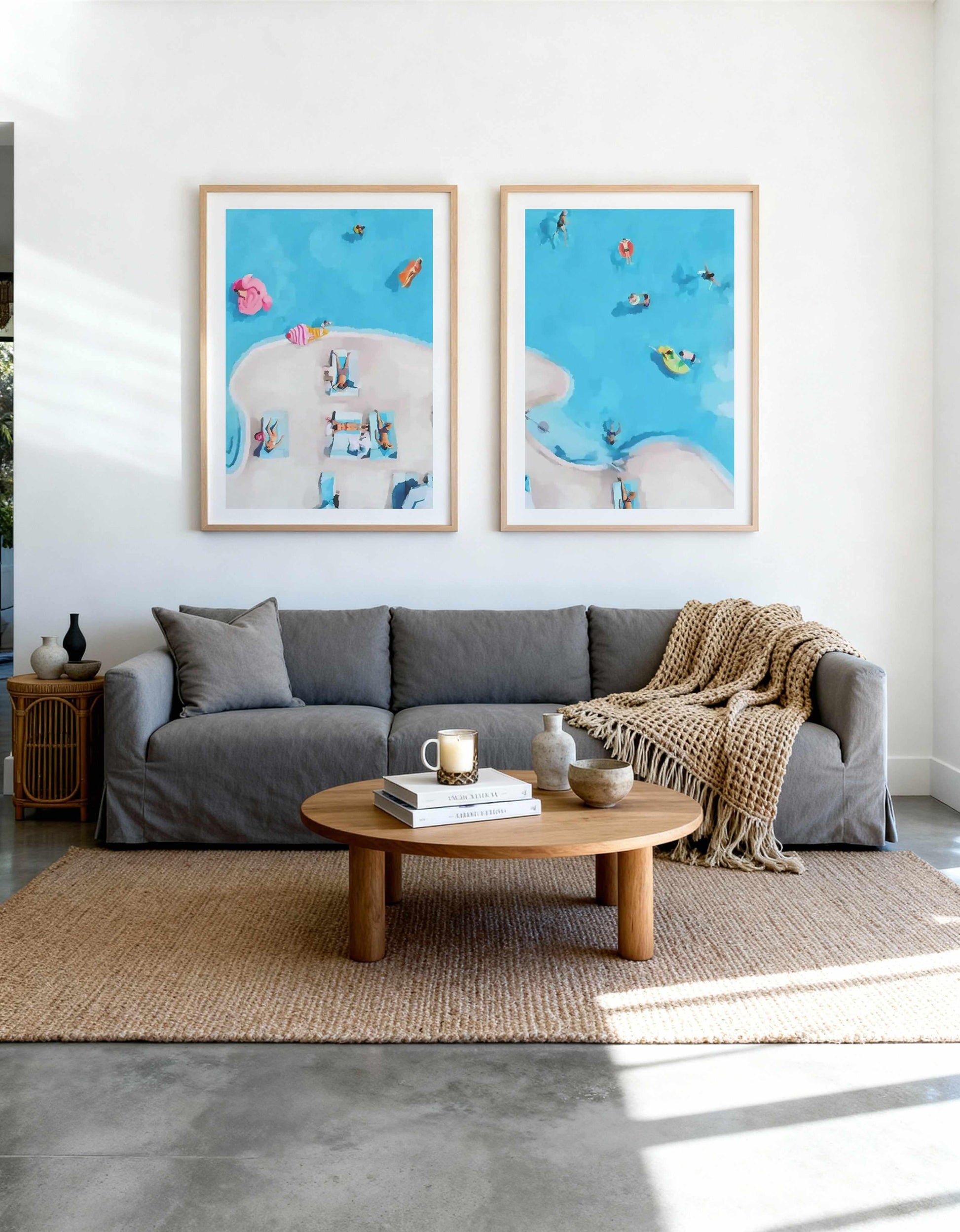Swim Up I & II Art Print Set of 2 | Matching Wall Art from Olive et Oriel where you can shop wallpaper and artworks online
