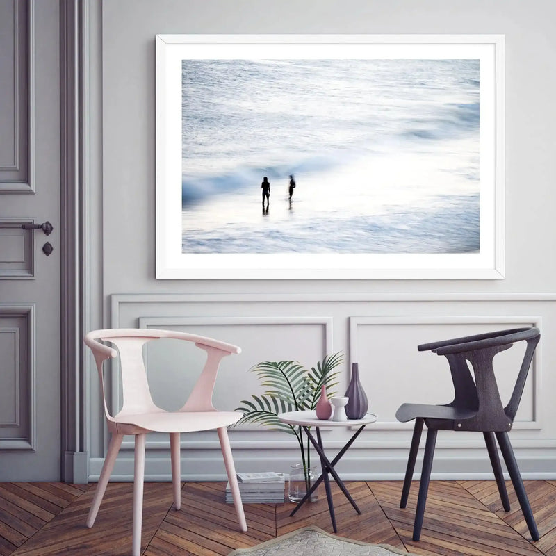 Swimmers at Dusk Art Print art print, framed