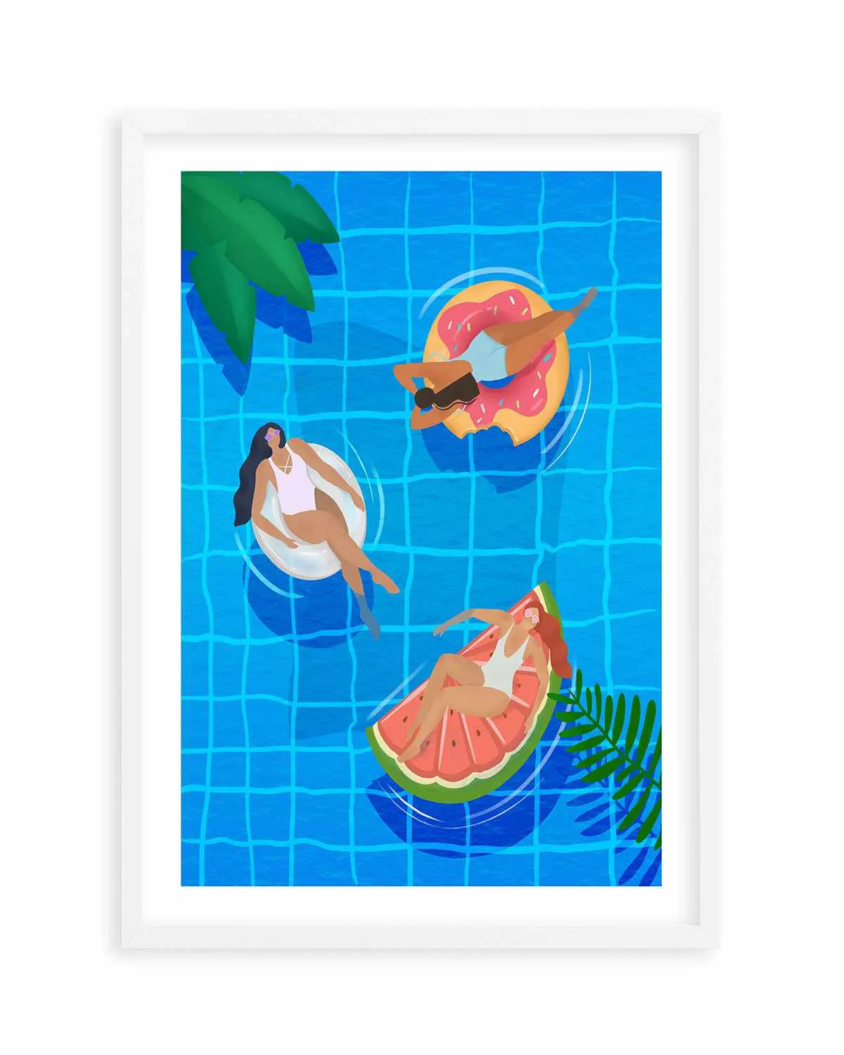 Swimming Pool Ladies by Petra Lizde Art Print from Olive et Oriel where you can shop wallpaper and artworks online