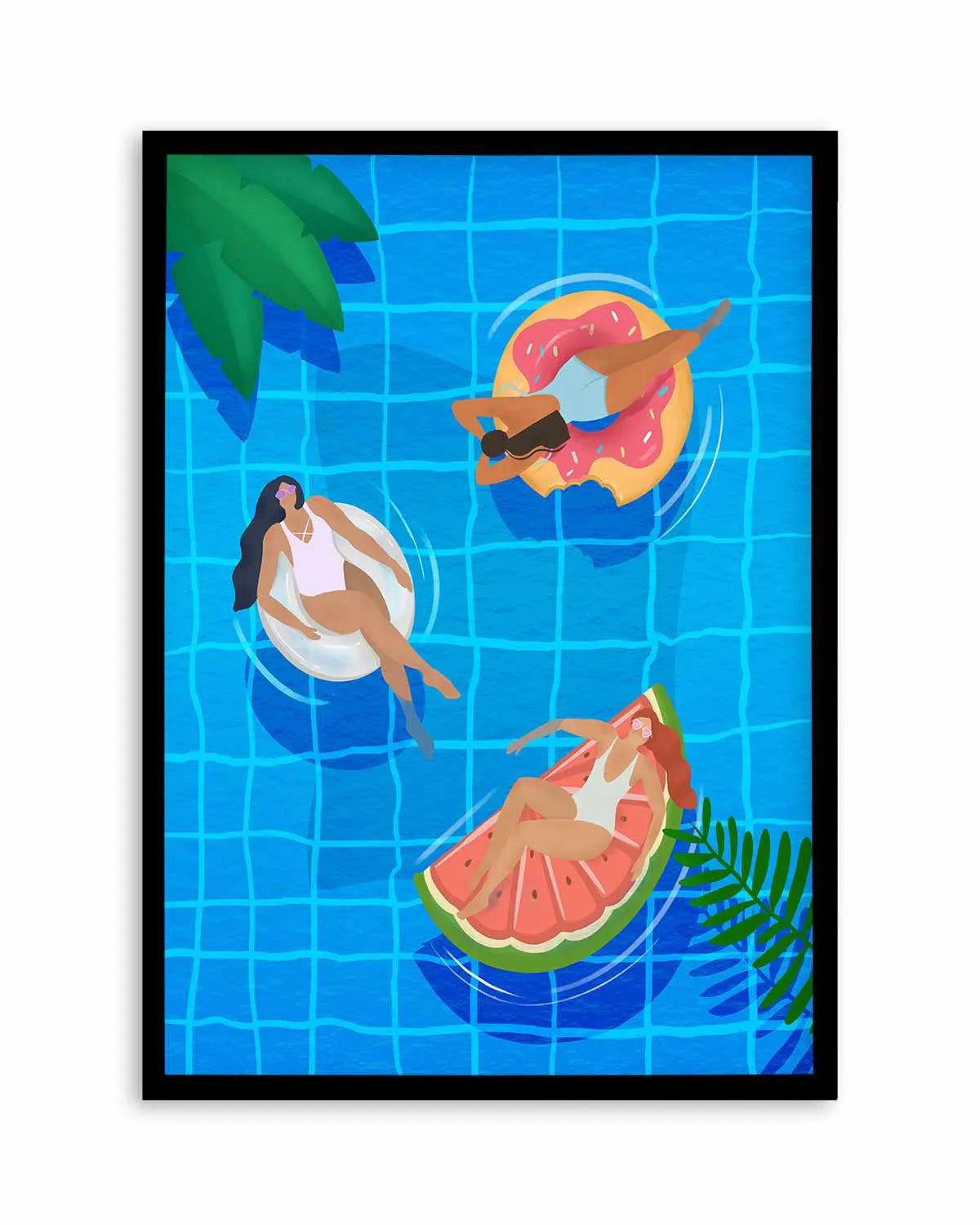 Swimming Pool Ladies by Petra Lizde Art Print from Olive et Oriel where you can shop wallpaper and artworks online