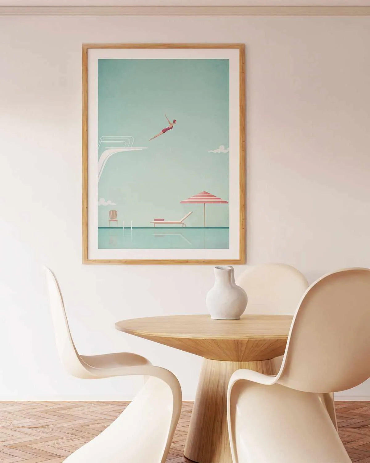 Swimming Pool, Diver by Henry Rivers Art Print from Olive et Oriel where you can shop wallpaper and artworks online