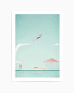 Swimming Pool, Diver by Henry Rivers Art Print