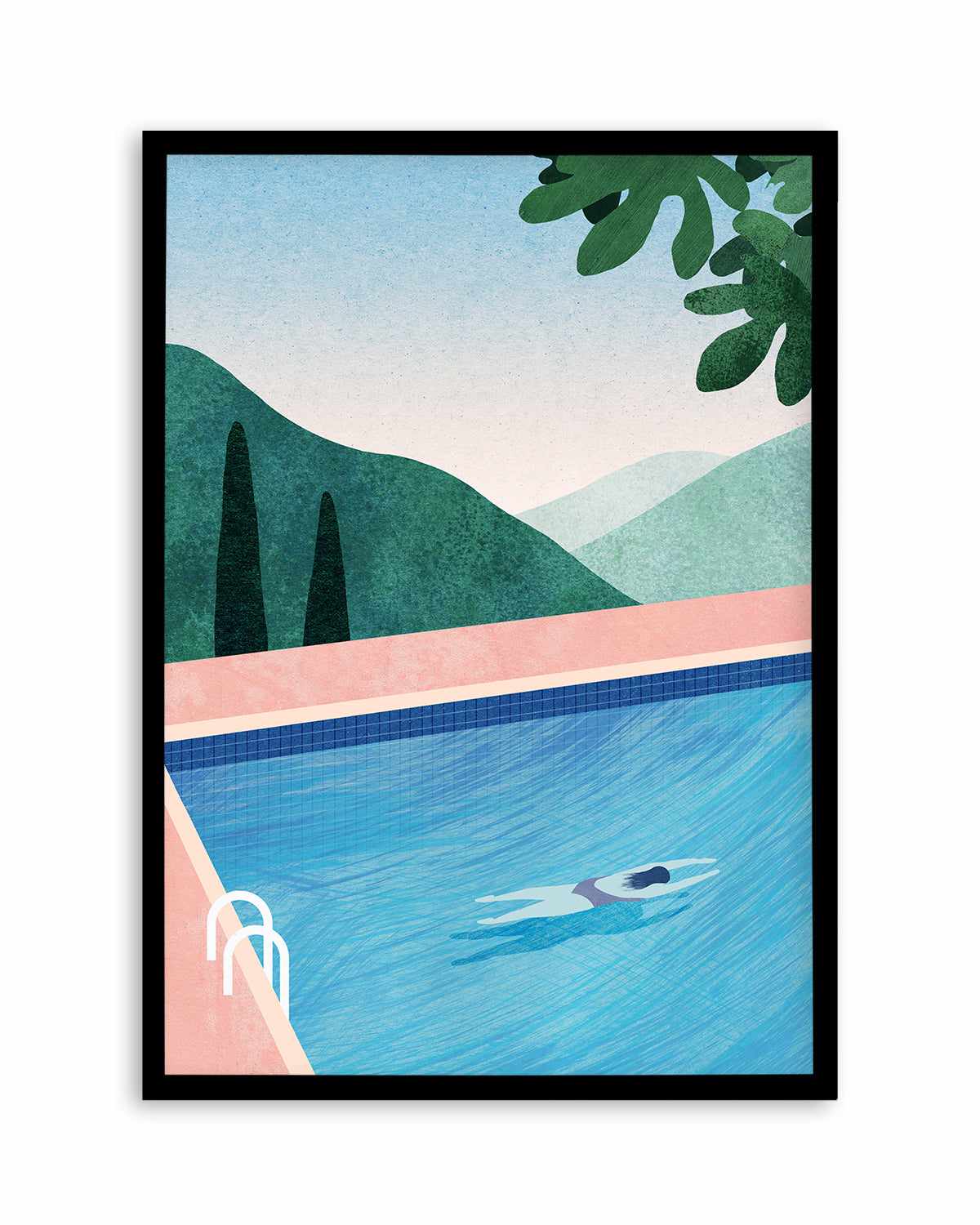 Swimming Pool, Tuscany by Henry Rivers Art Print