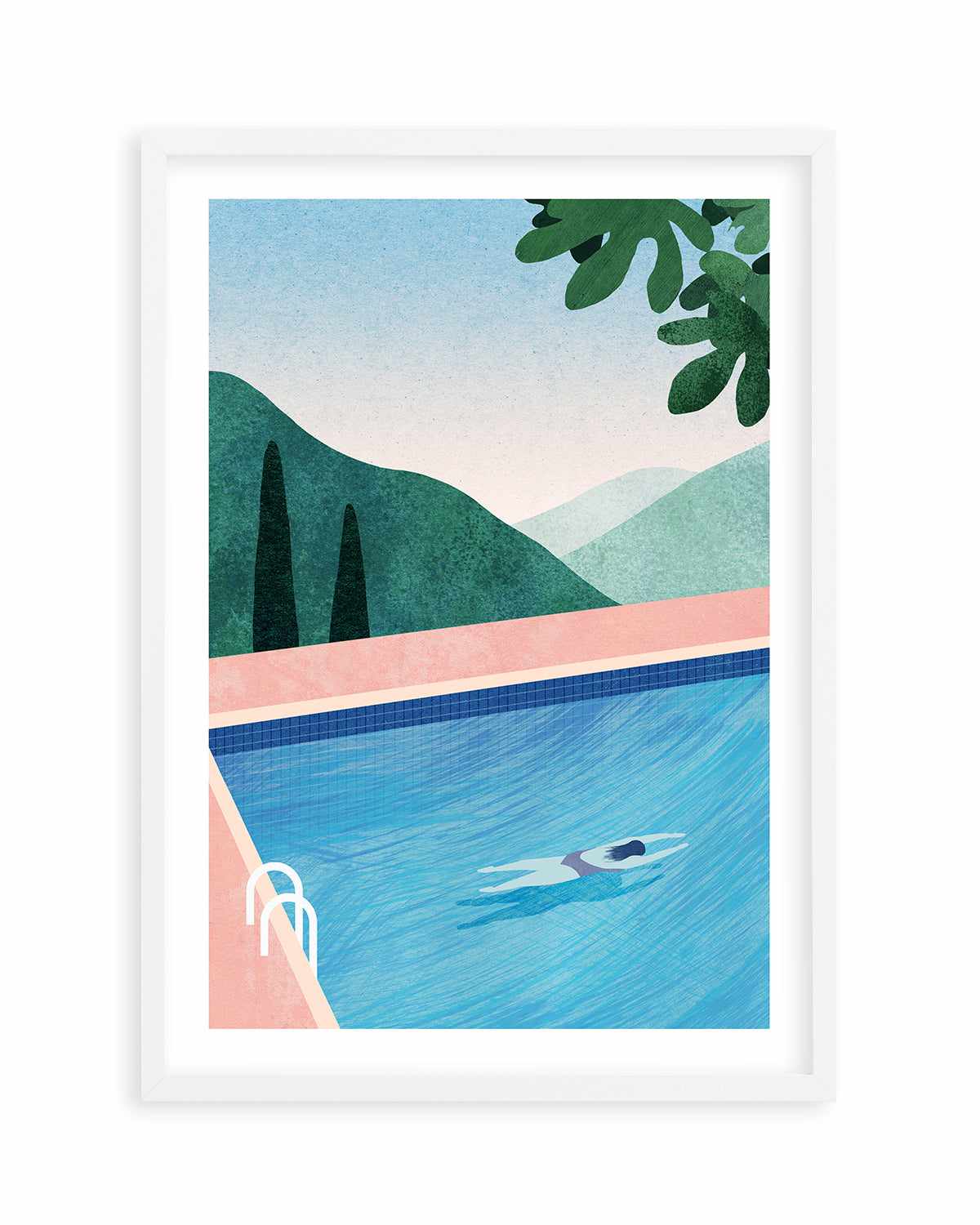 Swimming Pool, Tuscany by Henry Rivers Art Print