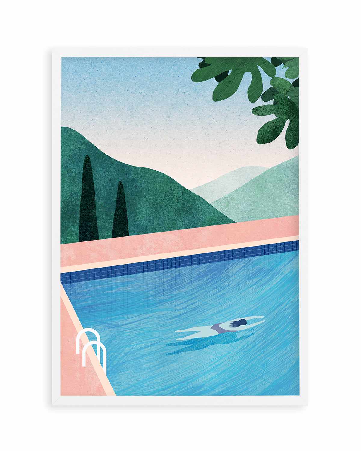 Swimming Pool, Tuscany by Henry Rivers Art Print