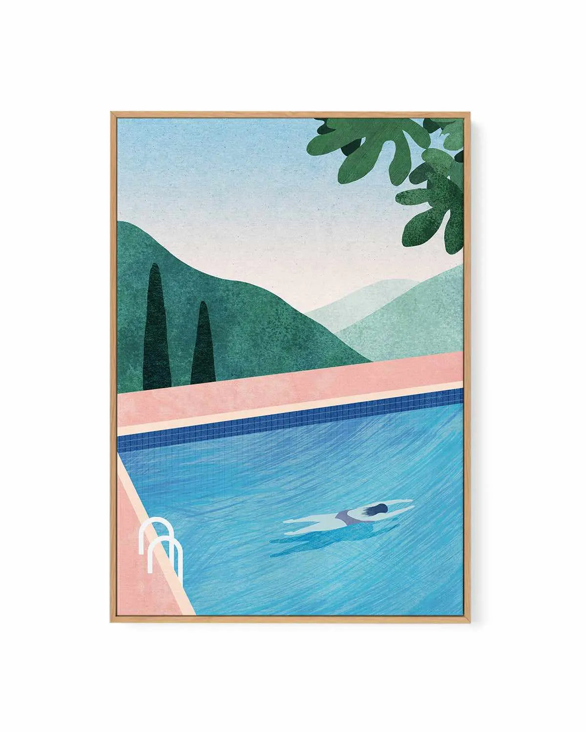 Swimming Pool, Tuscany by Henry Rivers | Framed Canvas Art Print from Olive et Oriel where you can shop wallpaper and artworks online