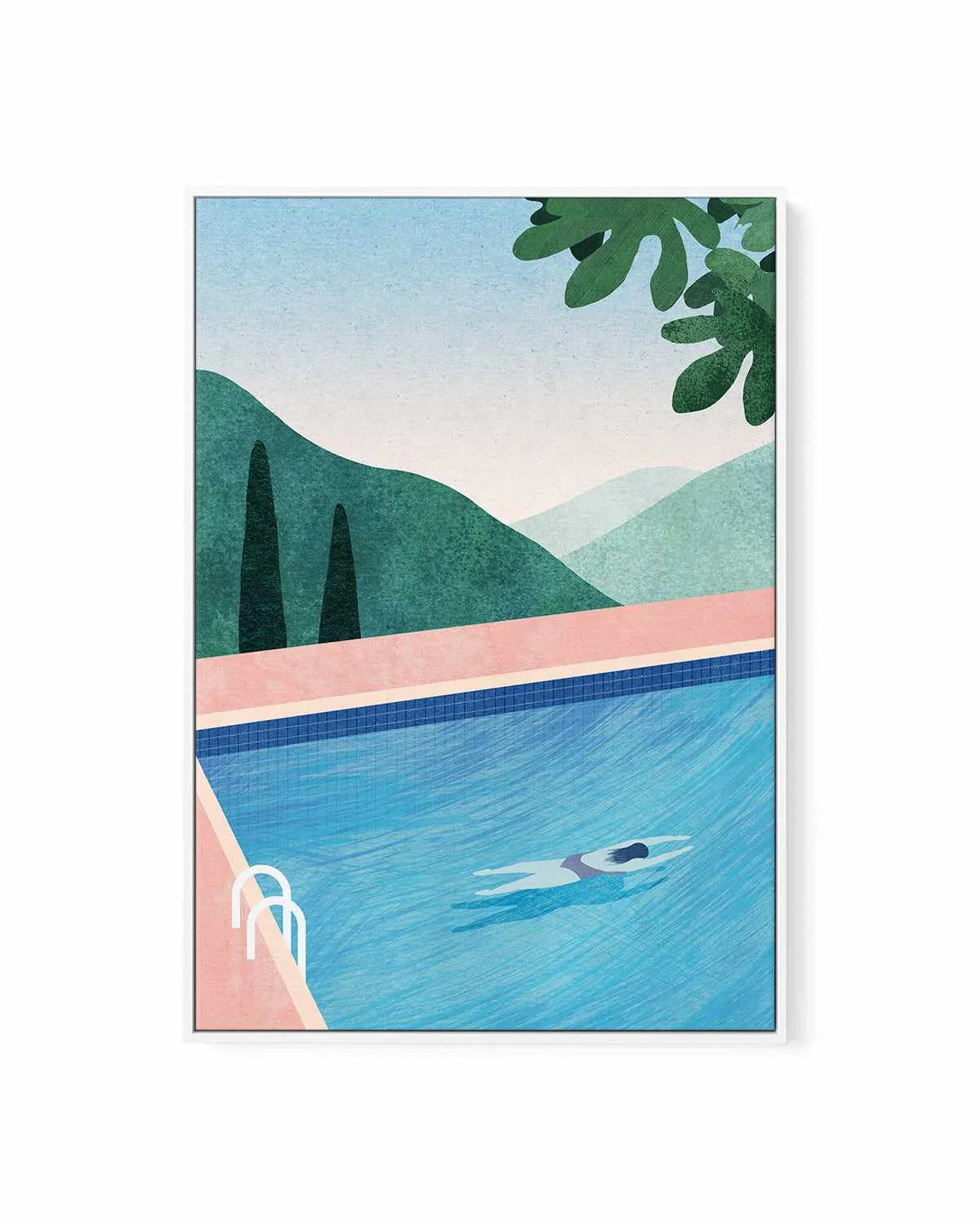 Swimming Pool, Tuscany by Henry Rivers | Framed Canvas Art Print from Olive et Oriel where you can shop wallpaper and artworks online