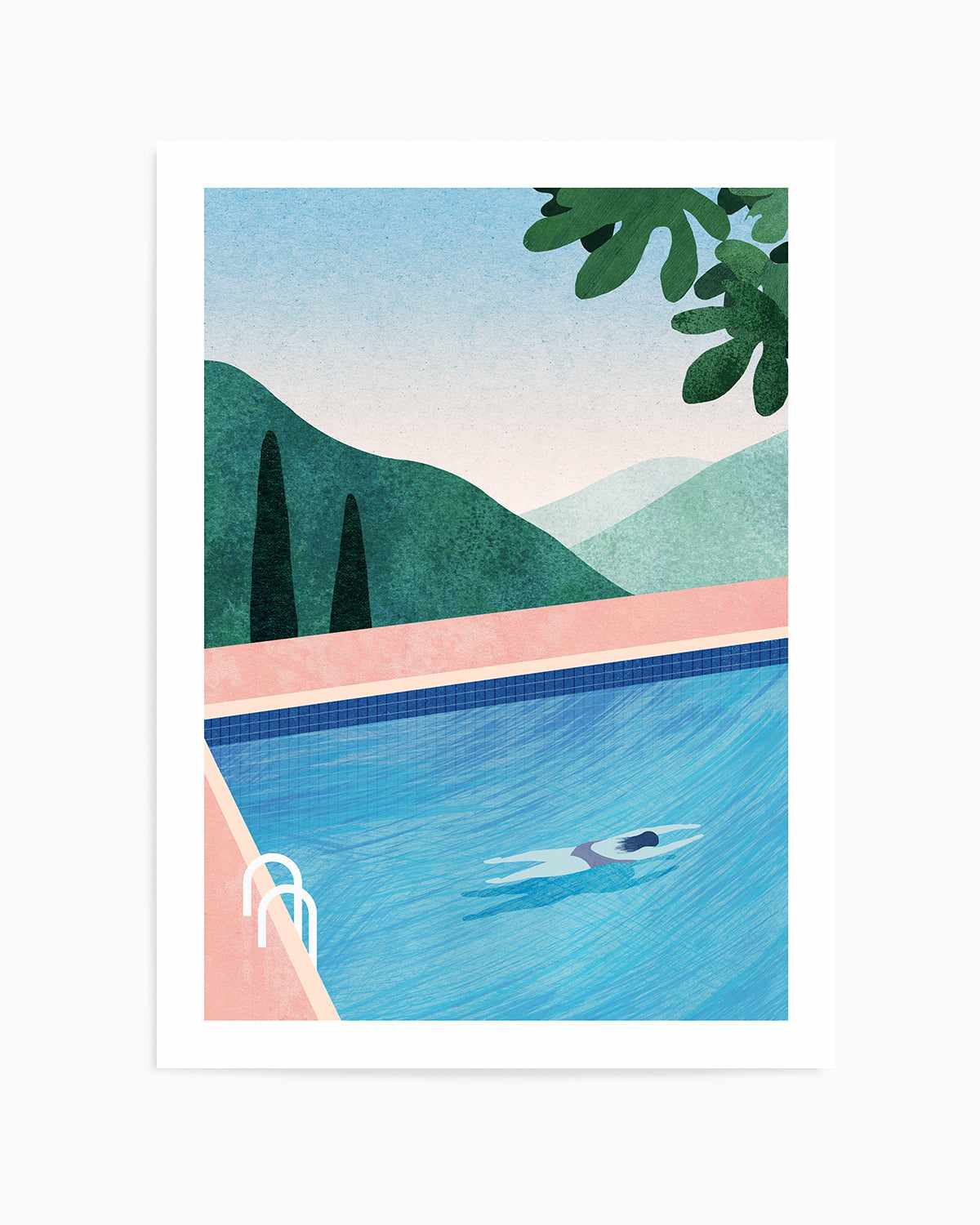 Swimming Pool, Tuscany by Henry Rivers Art Print