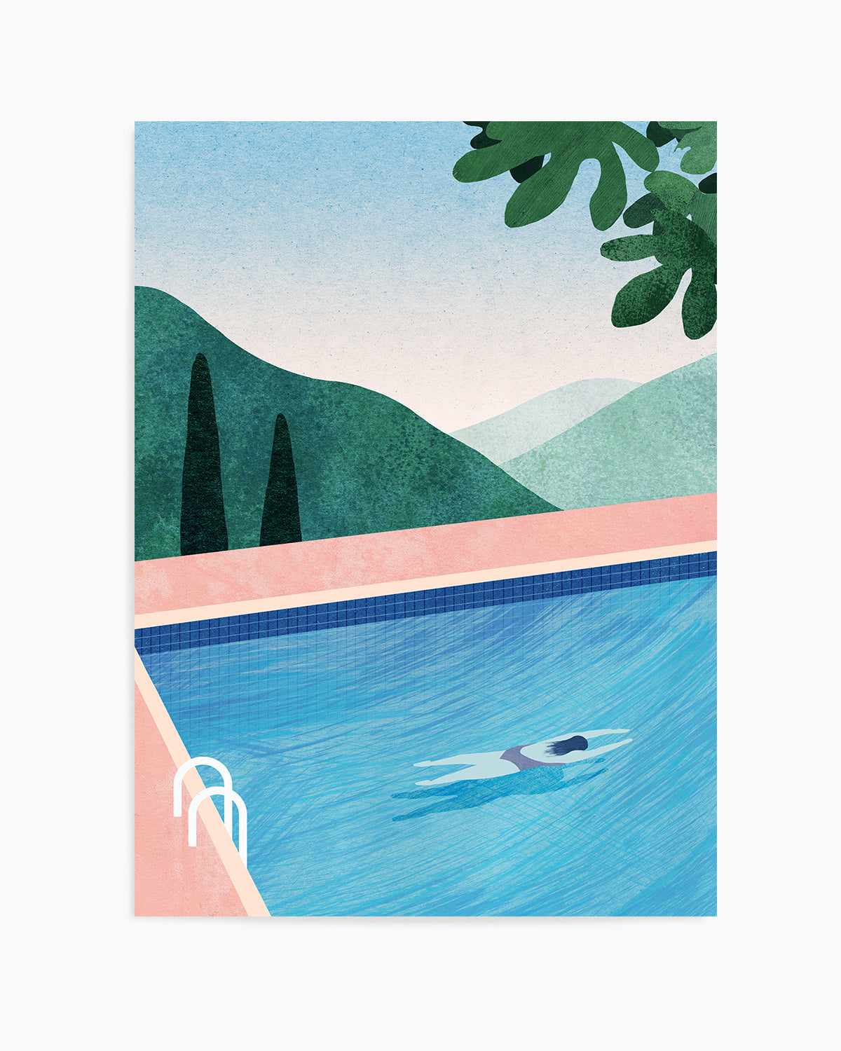 Swimming Pool, Tuscany by Henry Rivers Art Print