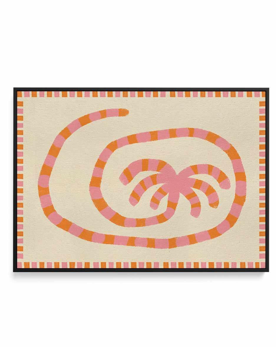 Swirl of Summer Palm by Shatha Al Dafai | Framed Canvas Art Print from Olive et Oriel where you can shop wallpaper and artworks online
