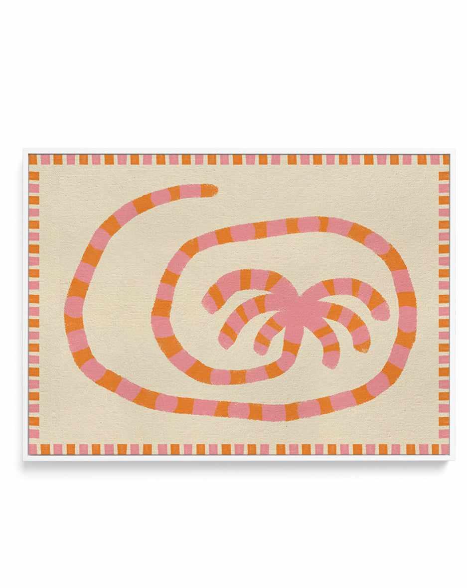 Swirl of Summer Palm by Shatha Al Dafai | Framed Canvas Art Print from Olive et Oriel where you can shop wallpaper and artworks online