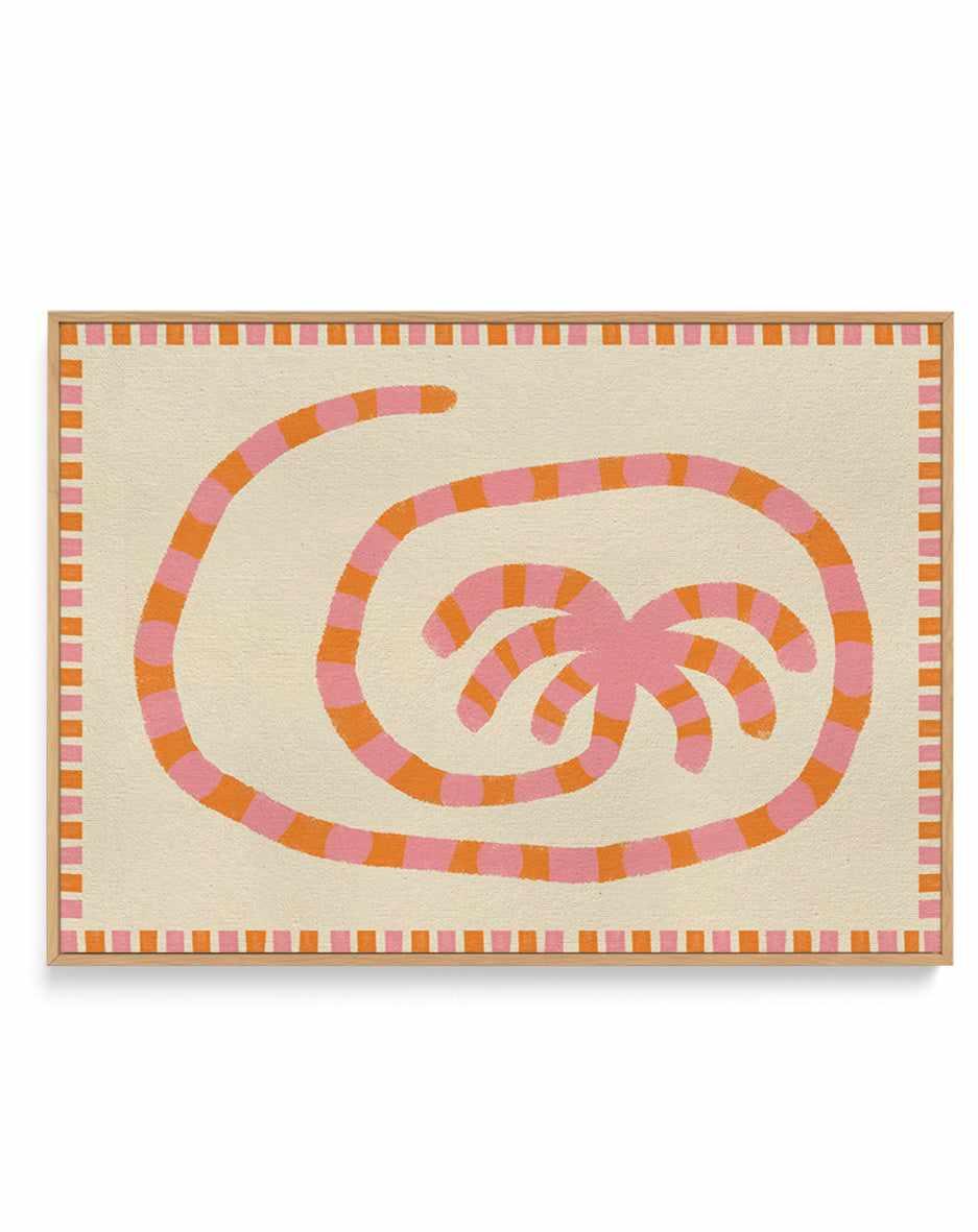 Swirl of Summer Palm by Shatha Al Dafai | Framed Canvas Art Print from Olive et Oriel where you can shop wallpaper and artworks online