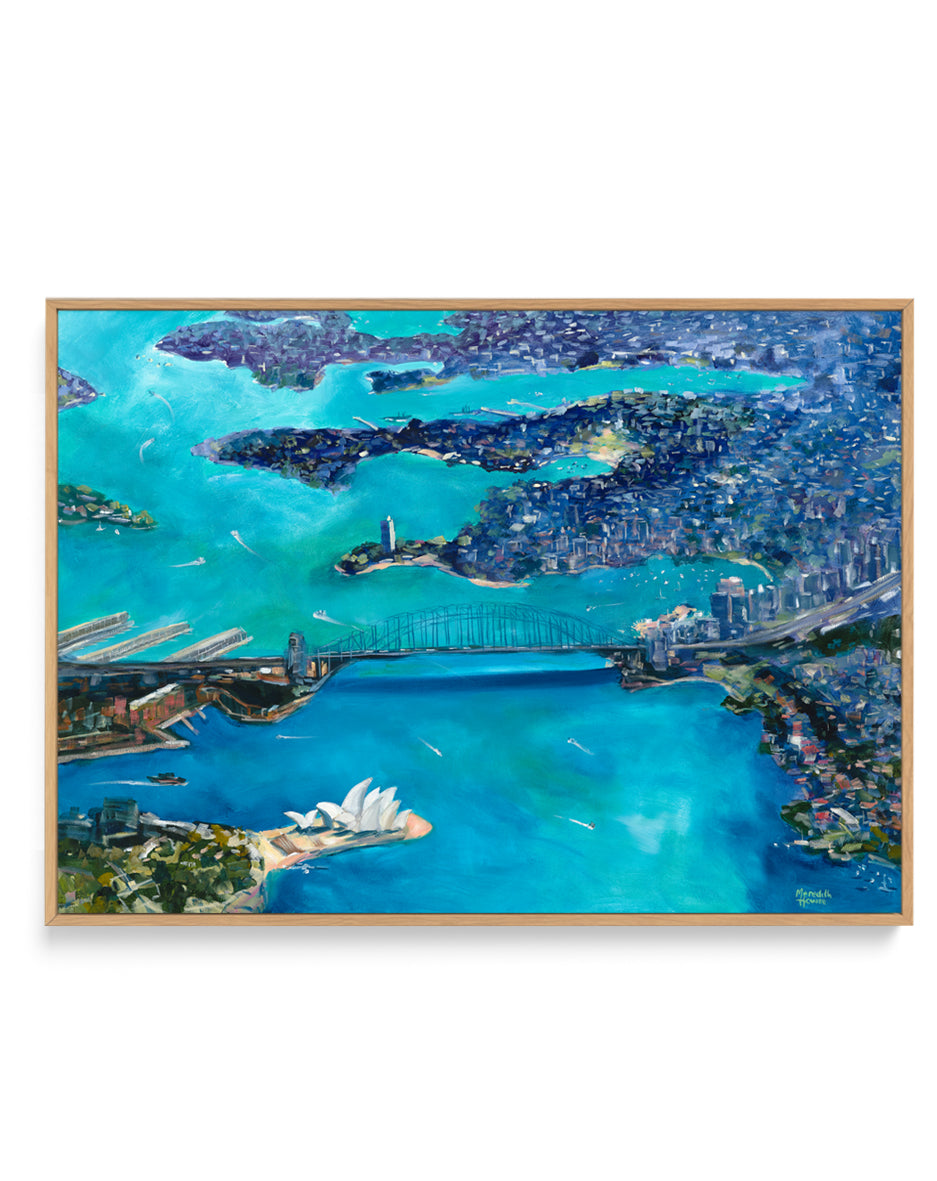 Sydney Harbour by Meredith Howse | Framed Canvas Art Print