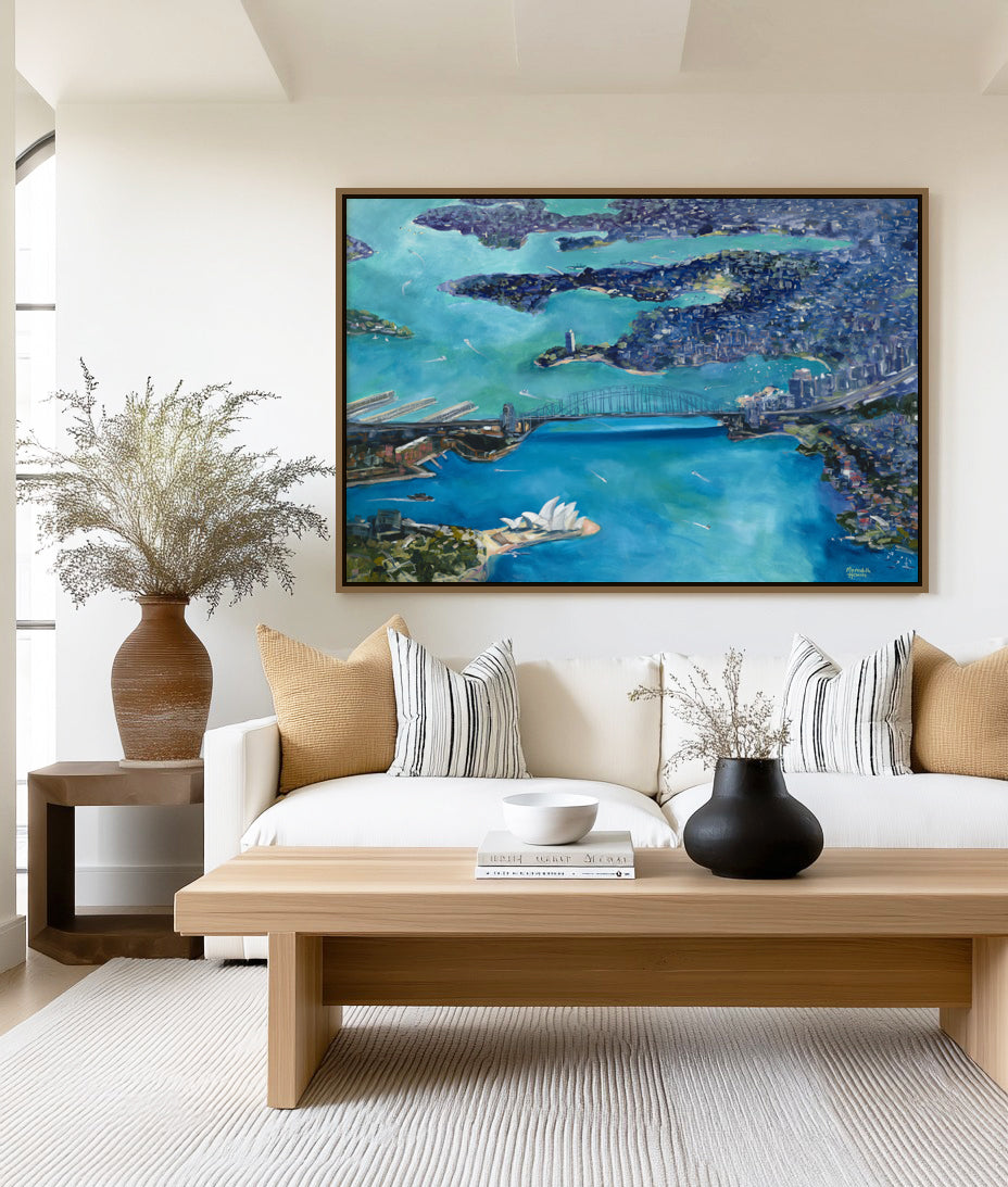 Sydney Harbour by Meredith Howse | Framed Canvas Art Print