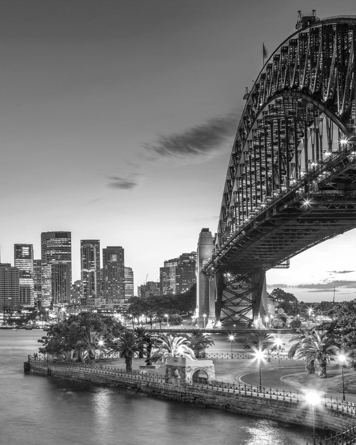 Sydney Harbour Bridge by Night Photo Mural Wallpaper