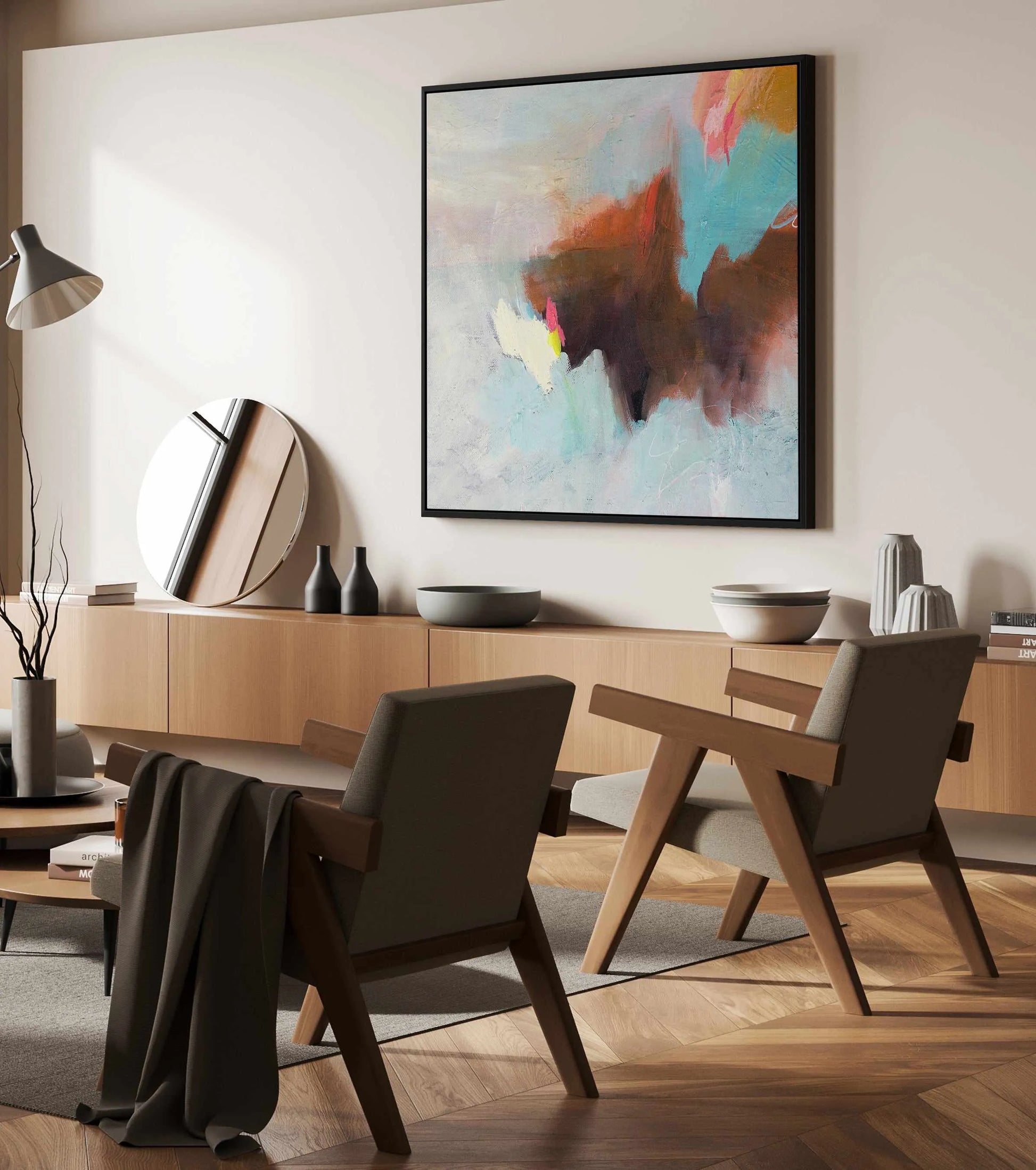 Symphonic I by Luana Asiata | Framed Canvas Art Print from Olive et Oriel where you can shop wallpaper and artworks online