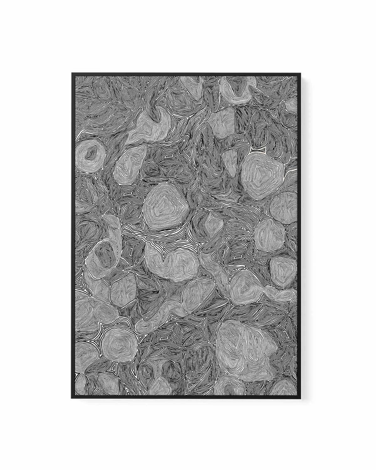 Systems | Black by Leah Cummins | Framed Canvas Art Print from Olive et Oriel where you can shop wallpaper and artworks online