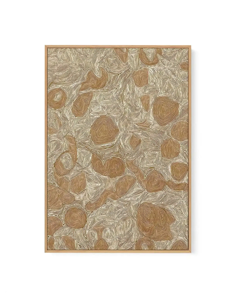 Systems | Brown Ochre by Leah Cummins | Framed Canvas Art Print from Olive et Oriel where you can shop wallpaper and artworks online