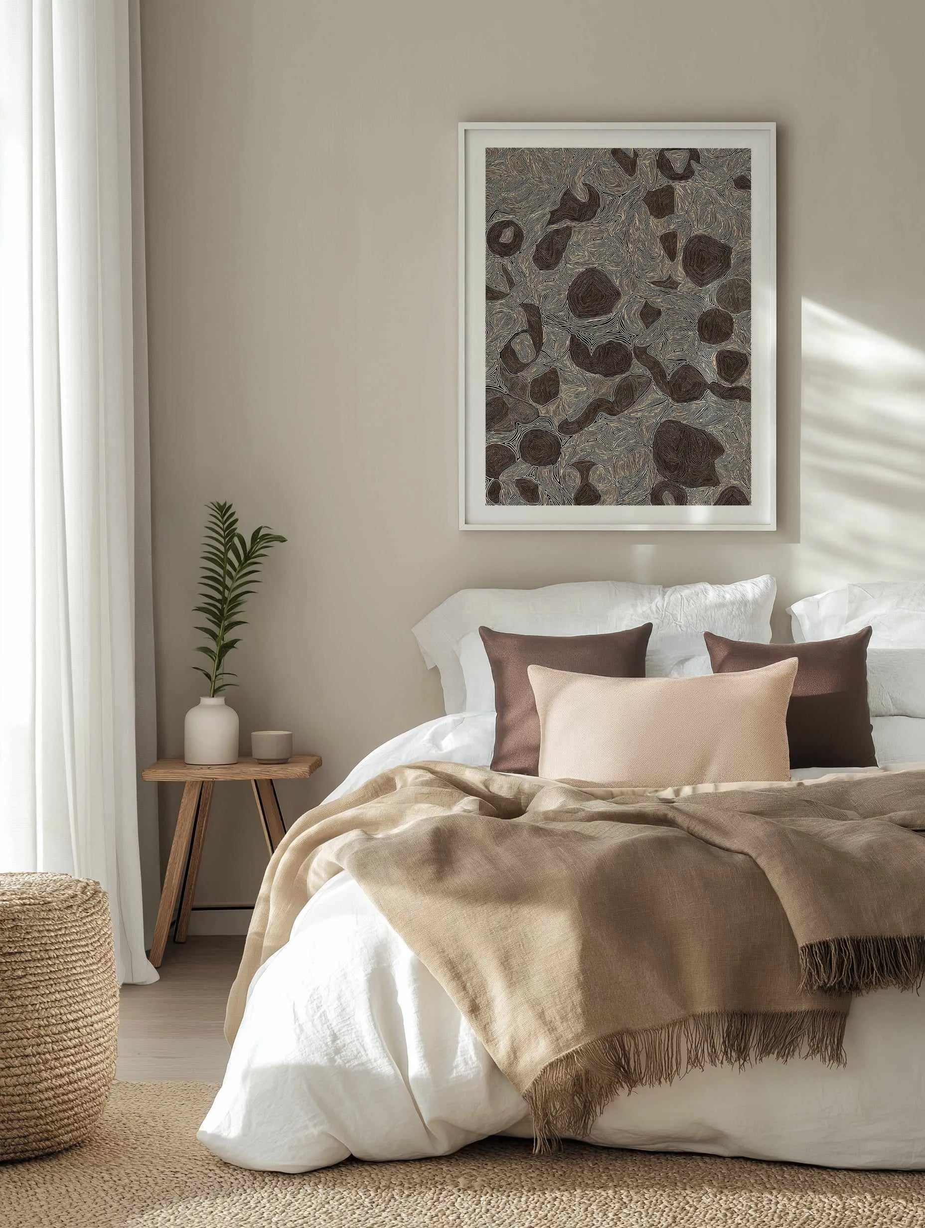 Systems | Burnt Brown by Leah Cummins Art Print from Olive et Oriel where you can shop wallpaper and artworks online